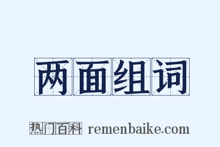 两面组词是什么意思的图片